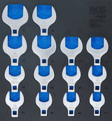 TOOL TRAY 2/3: CROWFOOT SPANNER SET | 12.5 MM (1/2") DRIVE | 14 PCS. (74563)