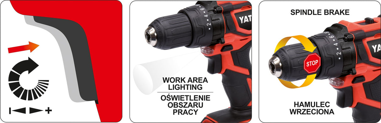 DRILL DRIVER 18V BL MOTOR 42NM - 2AH (YT-82794)