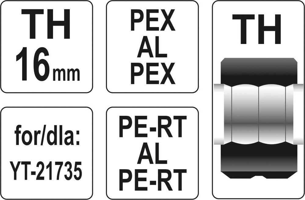SPARE DIES FOR YT-21735 TYPE TH 16MM (YT-21744)