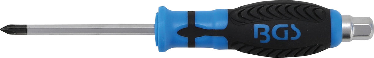SCREWDRIVER, BLADE WITH HEXAGON PROFILE | CROSS SLOT PH1 | BLADE LENGTH 75 MM (7911)