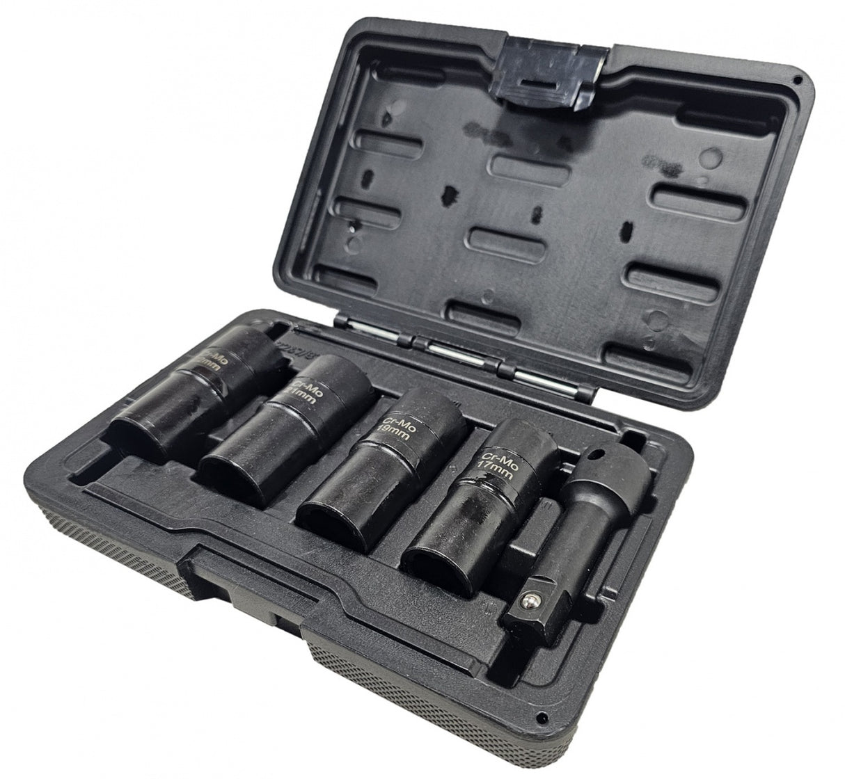 SCREW-TYPE LONG DOUBLE-SIDED IMPACT SOCKET SET | CR-MO | 12.5 MM (1/2") | 17-19-21-22 MM | 5 PCS. (SK201614)