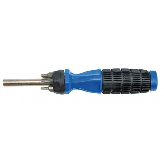 SCREWDRIVER W. RUBBER HANDLE AND 6 BITS (65041)