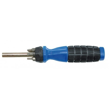 SCREWDRIVER W. RUBBER HANDLE AND 6 BITS (65041)