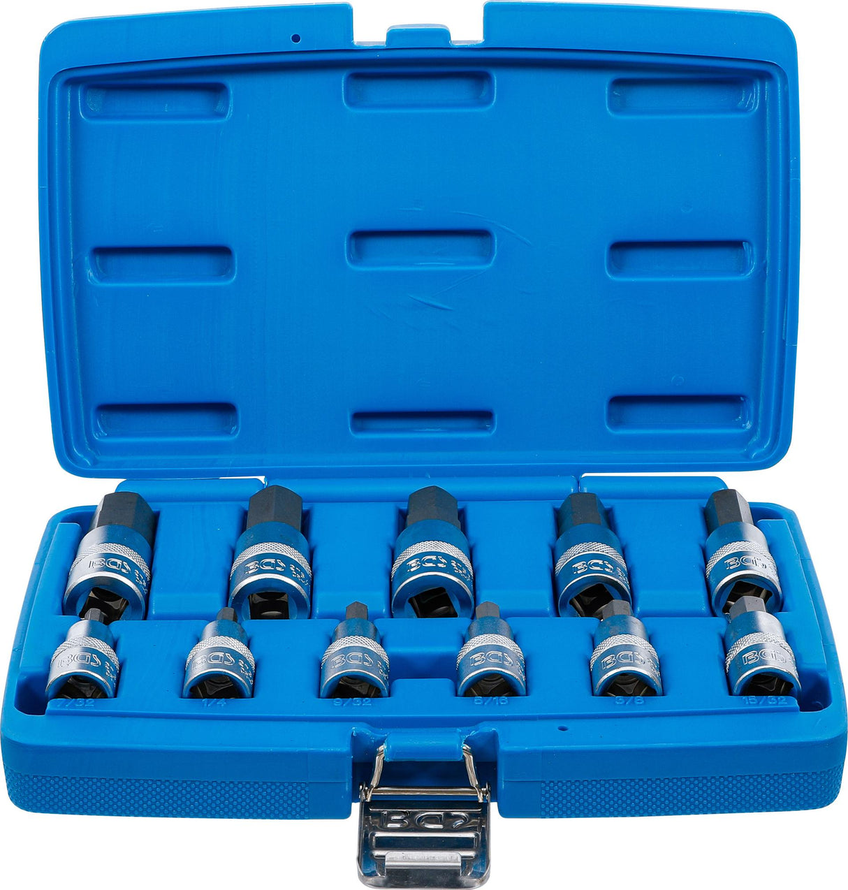 BIT SOCKET SET | 12.5 MM (1/2") DRIVE | INTERNAL HEXAGON 7/32" - 13/16" | INCH SIZES | 11 PCS. (5053)