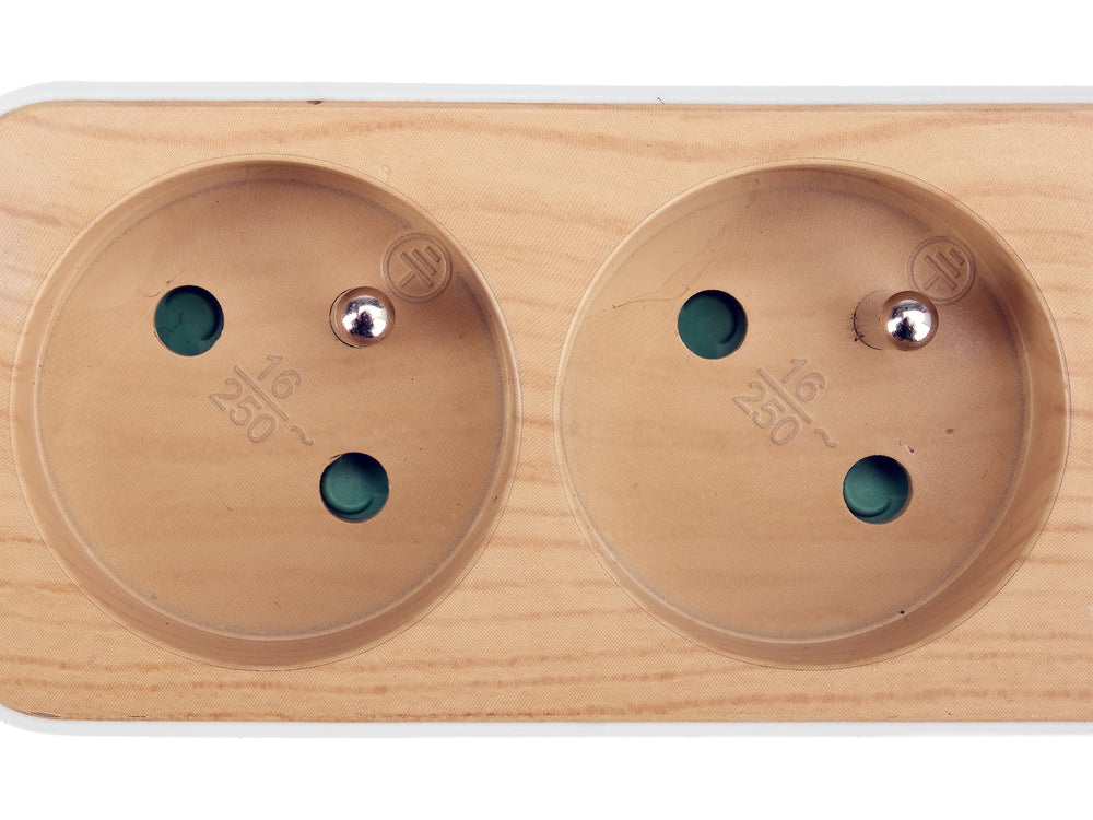 POWER CORD/EXTENSION CORD WITH GROUNDING (WOOD IMITATION) | 3 SOCKETS | 1.0 MM2 | 1.4 M (72340)
