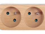 POWER CORD/EXTENSION CORD WITH GROUNDING (WOOD IMITATION) | 5 SOCKETS + USB | 1.0 MM2 | 1.4 M (72344)
