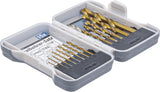 HSS TWIST DRILL SET | TITANIUM NITRATED | 1.5 - 10 MM | 15 PCS. (50815)