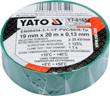 INSULATION TAPE 0.13MM 19MMX20M GREEN (YT-81652)