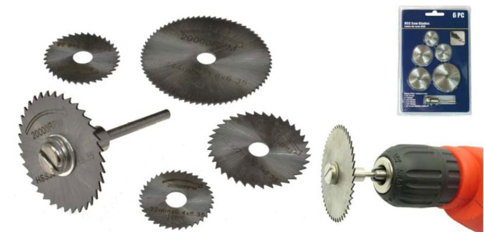 CUTTING DISC SET | HSS | Φ22 Φ25 Φ32 Φ35 Φ44 MM | 6 PCS. (SK2561)