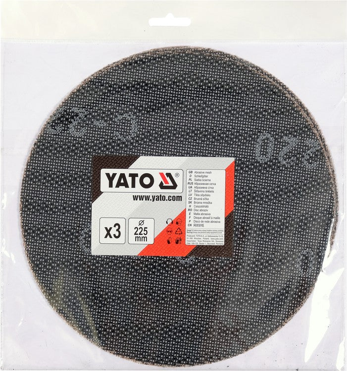 ABRASIVE DISC 225MM 3PCS P220 (YT-845863)
