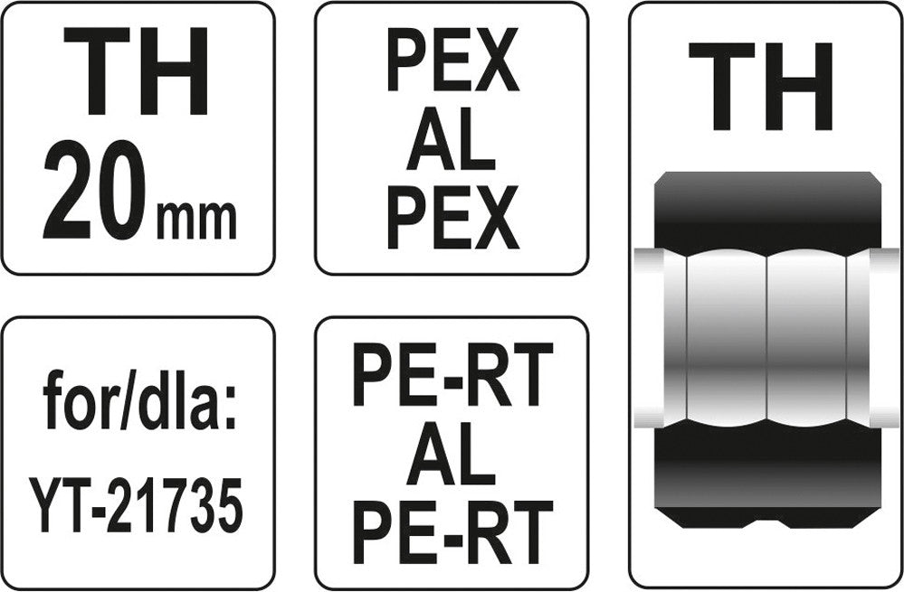 SPARE DIES FOR YT-21735 TYPE TH 20MM (YT-21745)