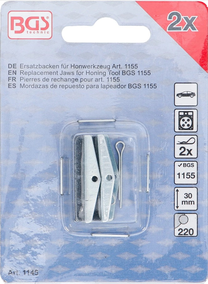 REPLACEMENT JAWS FOR HONING TOOL BGS 1155 | JAWS 30 MM | K 220 | 2 PCS. (1145)
