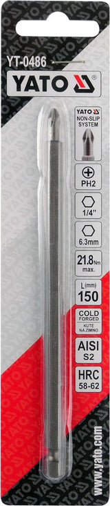 SCREWDRIVER BIT  PH2X150MM S2 (YT-0486)