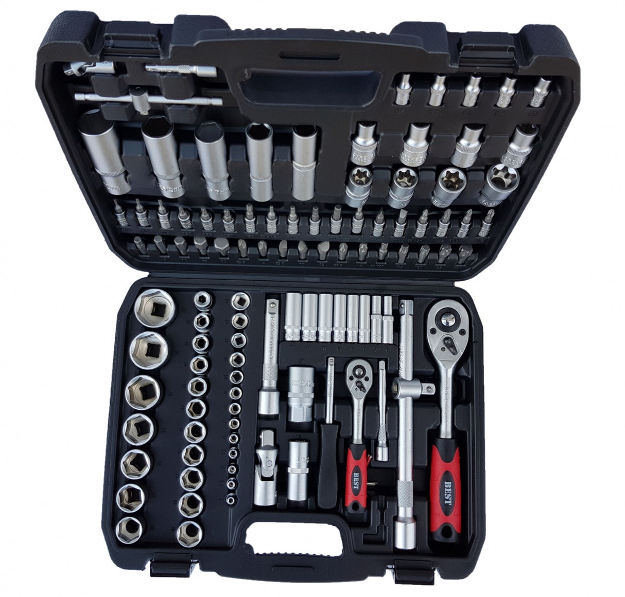 TOOL SET | 6.3 MM (1/4") + 12.5 MM (1/2") | 108 PCS. (BK-108-01)