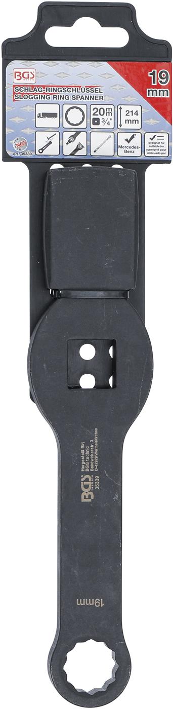 SLOGGING RING SPANNER | 12-POINT | WITH 2 STRIKING FACES | 19 MM (35339)