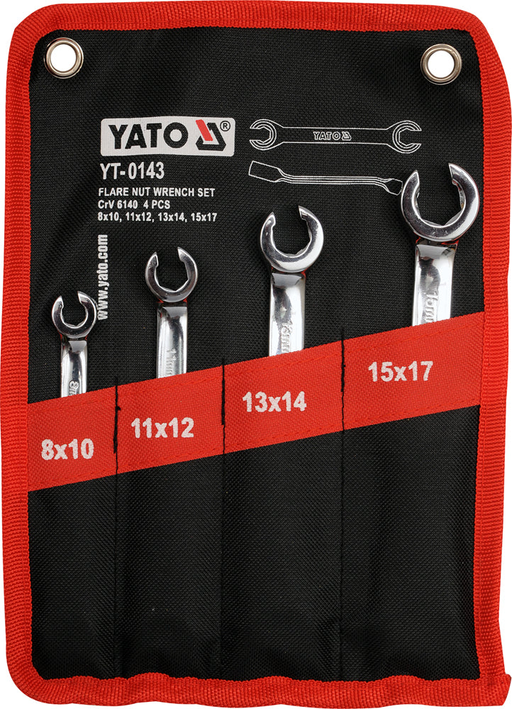 FLARE NUT WRENCH SET 4PCS (YT-0143)