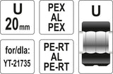 SPARE DIES FOR YT-21735 TYPE U 20MM (YT-21741)