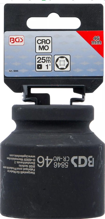 IMPACT SOCKET, HEXAGON | 25 MM (1") DRIVE | 46 MM (5846)