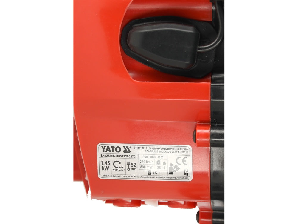 GASOLINE BACKPACK BLOWER (YT-85192)