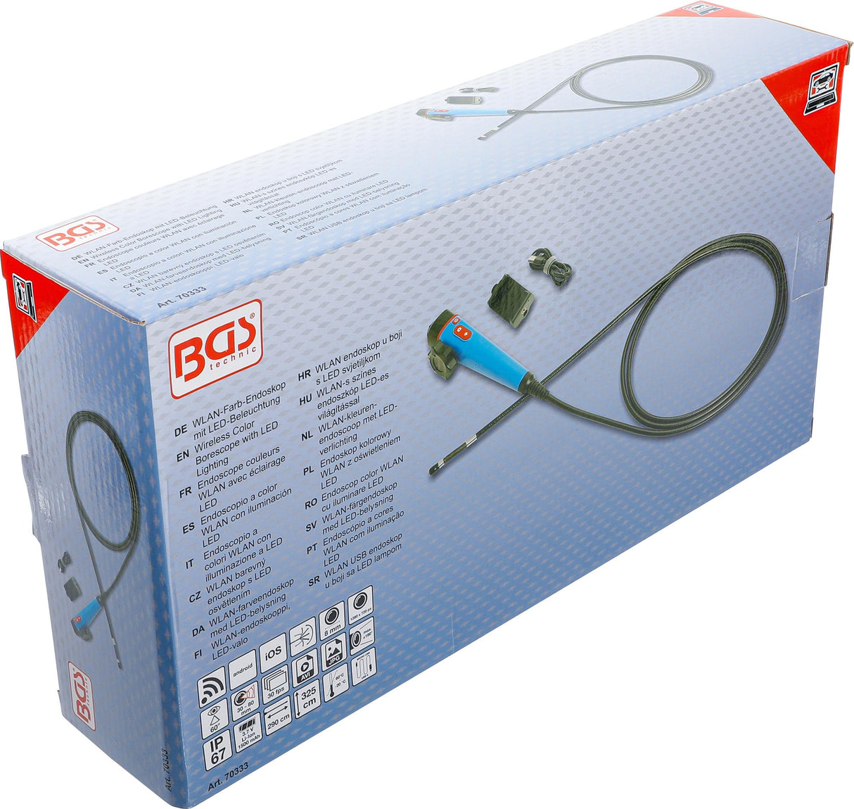 WIRELESS COLOR BORESCOPE WITH LED LIGHTING (70333)