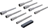 SOCKET SET, HEXAGON | EXTRA LONG | 6.3 MM (1/4") DRIVE | FOR ELECTRIC DRILLS | 6 - 13 MM | 8 PCS. (2759)