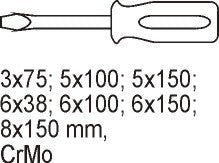 PVC TRAY WITH 7PCS SLOTTED SCREWDRIVERS (YT-5535)