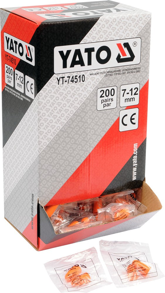 EAR PLUGS  FOAM PU 38DB 200 PAIRS (YT-74510)