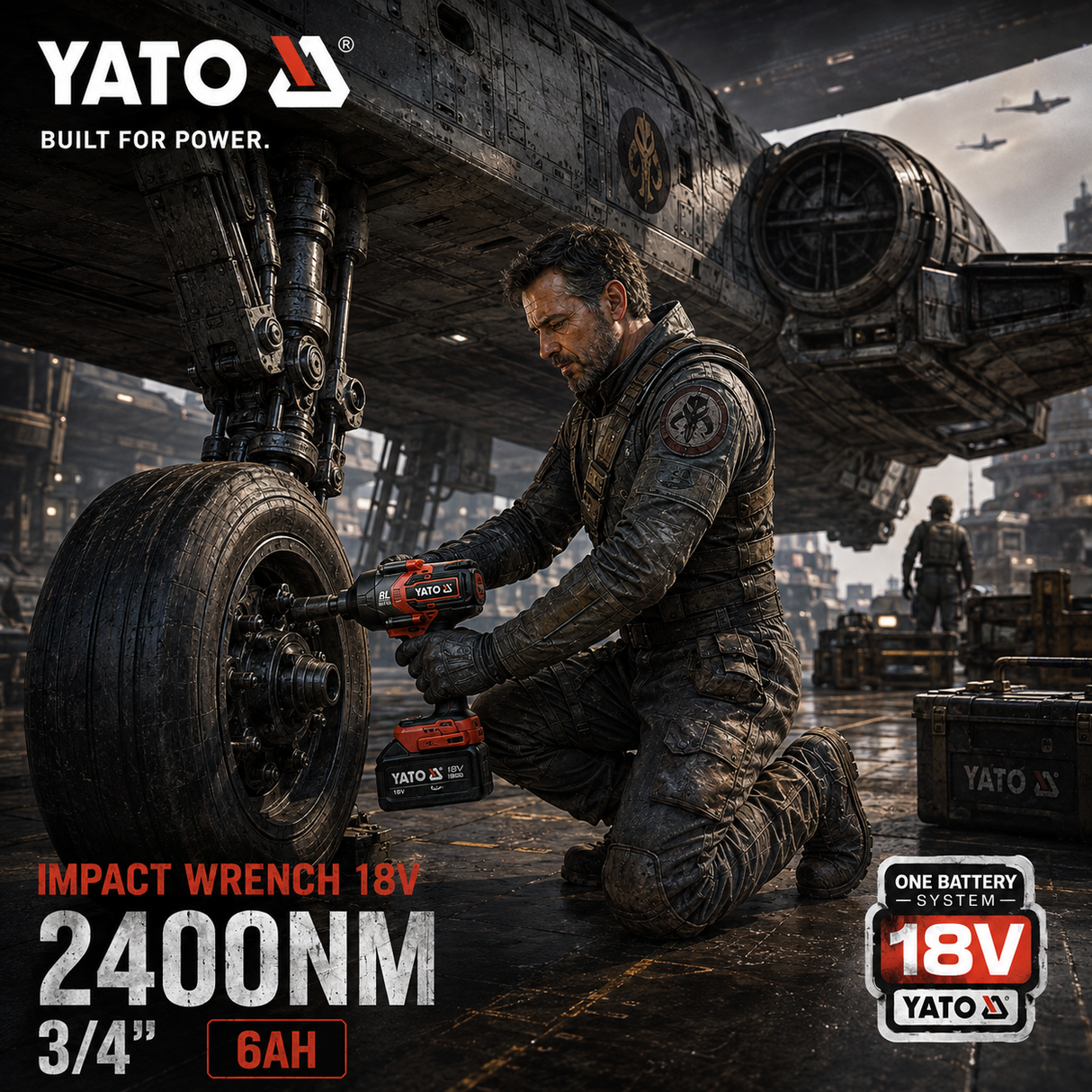 IMPACT WRENCH 18V 3/4'' 2400NM - 6AH (YT-828073)