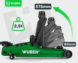 LOW-PROFILE HYDRAULIC TROLLEY JACK WÜBER W22002 | 80-375 MM | 2.5 T | CASE (W22002)