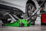 LOW PROFILE HYDRAULIC JACK WITH WHEELS WÜBER W22003 | DOUBLE PISTON | 65-500 MM | 3 T (W22003)