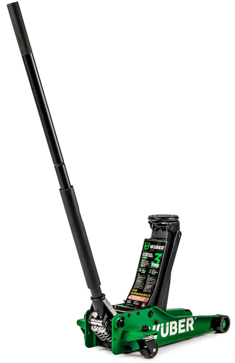 LOW PROFILE HYDRAULIC JACK WITH WHEELS WÜBER W22003 | DOUBLE PISTON | 65-500 MM | 3 T (W22003)