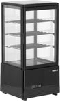 PROFESSIONAL REFRIGERATED DISPLAY CABINET WITH LED LIGHTING 79L | 0–+12 °C | BLACK (YG-05052)