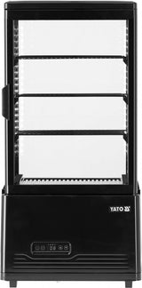 PROFESSIONAL REFRIGERATED DISPLAY CABINET WITH LED LIGHTING 79L | 0–+12 °C | BLACK (YG-05052)