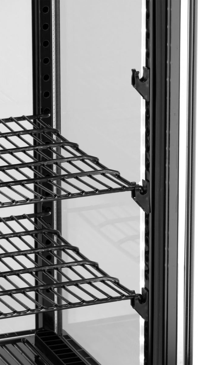 PROFESSIONAL REFRIGERATED DISPLAY CABINET WITH LED LIGHTING 79L | 0–+12 °C | BLACK (YG-05052)