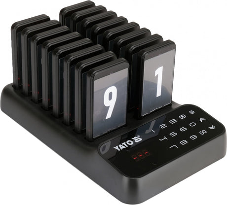 CORDLESS CUSTOMER PAGING SYSTEM FOR ORDER COLLECTION | 1+16 PAGERS (YG-12200)
