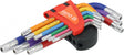 L-TYPE KEY SET | COLOURED / S2 | T-STAR (TORX) / T10 - T50 | 9 PCS. (YT-05637)