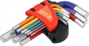 L-TYPE KEY SET | COLOURED / S2 | HEX 1.5 - 10 MM | 9 PCS (YT-05650)