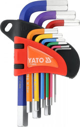 L-TYPE KEY SET | COLOURED / S2 | HEX 1.5 - 10 MM | 9 PCS (YT-05650)