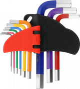 L-TYPE KEY SET | COLOURED / S2 | HEX 1.5 - 10 MM | 9 PCS (YT-05650)