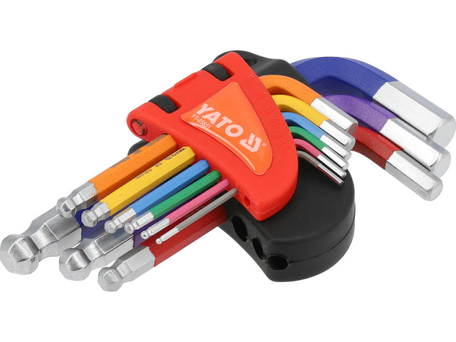 L-TYPE HEX KEY SET | COLOURED / S2 | HEX 1.5 - 10 MM | 9 PCS (YT-05651)