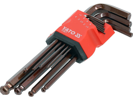LONG BALL-END HEX KEY SET | S2 | 1.5-10 MM | 9 PCS (YT-05671)