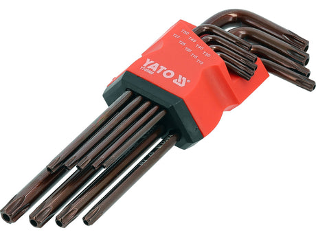 L-TYPE KEY SET | S2 | T-Star (Torx) WITH HOLE T10 - T50 | 9 PCS (YT-05680)