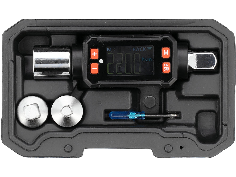DIGITAL TORQUE ADAPTER | 12.7 MM (1/2") + ADAPTERS 1/2" x 1/4", 1/2" x 3/8" | 20 - 200 NM (YT-07534)