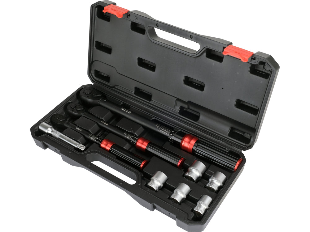 TORQUE WRENCH SET 1/4", 3/8", 1/2" AND SOCKETS 17-24 MM | 9 PCS (YT-07716)
