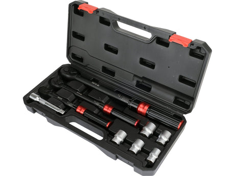 TORQUE WRENCH SET 1/4", 3/8", 1/2" AND SOCKETS 17-24 MM | 9 PCS (YT-07716)