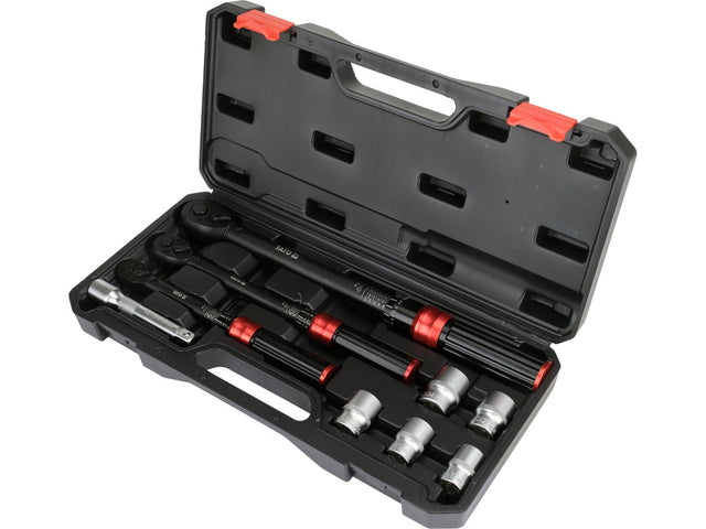 TORQUE WRENCH SET 1/4", 3/8", 1/2" AND SOCKETS 17-24 MM | 9 PCS (YT-07716)
