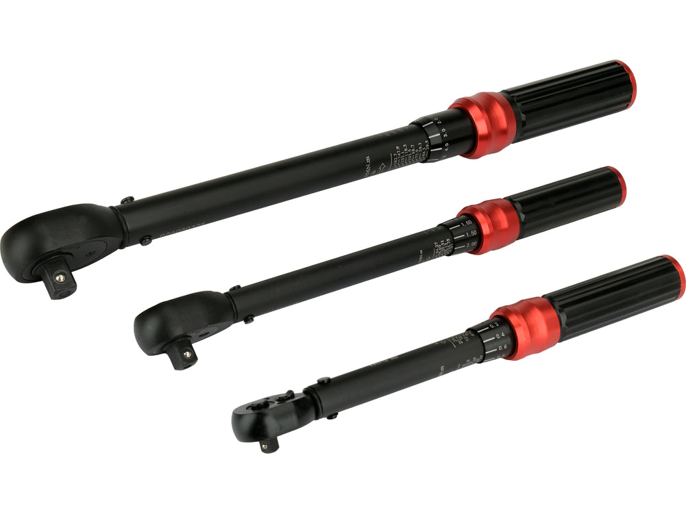 TORQUE WRENCH SET 1/4", 3/8", 1/2" AND SOCKETS 17-24 MM | 9 PCS (YT-07716)