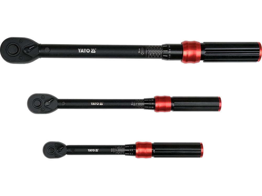 TORQUE WRENCH SET 1/4", 3/8", 1/2" AND SOCKETS 17-24 MM | 9 PCS (YT-07716)