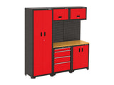 MODULAR WORKSHOP FURNITURE SYSTEM WITH WOODEN WORKBENCH TOP | 9 PCS (YT-08930)