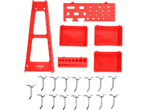 TOOL HOLDER AND HOOK SET FOR PERFORATED TOOL WALL | 21 PCS. (YT-09082)